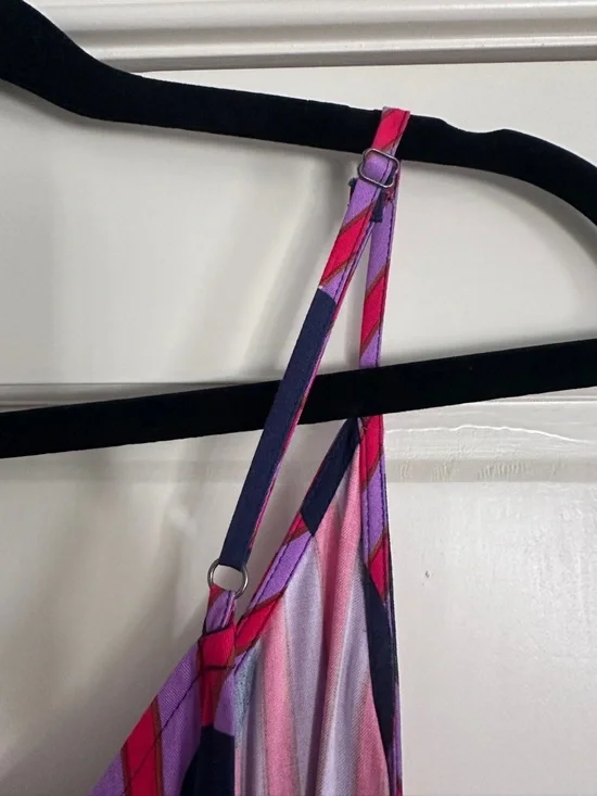 Pink Navy Polka Dot Wrap Midi Dress 3 in 1 Convertible Flowy Chic - Picture 10 of 12